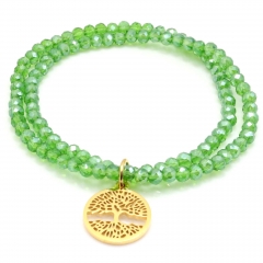 Stainless steel women's jewelry beaded bracelet wholesale
