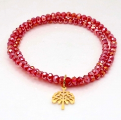 Stainless steel women's jewelry beaded bracelet wholesale
