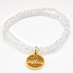 Stainless steel women's jewelry beaded bracelet wholesale