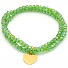 Stainless steel women's jewelry beaded bracelet wholesale
