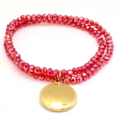 Stainless steel women's jewelry beaded bracelet wholesale