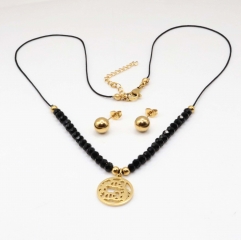 Stainless steel jewelry set, necklace and earrings wholesale