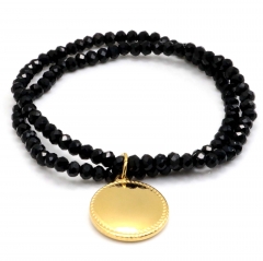 Stainless steel women's jewelry beaded bracelet wholesale