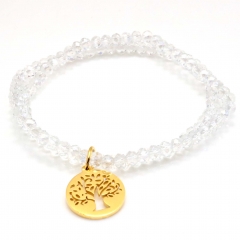 Stainless steel women's jewelry beaded bracelet wholesale