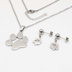 Stainless steel jewelry set, necklace and earrings wholesale