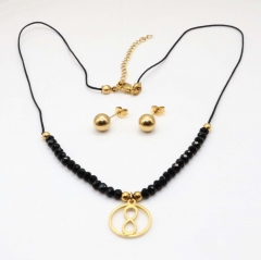 Stainless steel jewelry set, necklace and earrings wholesale