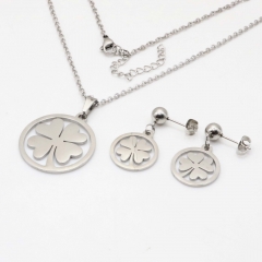 Stainless steel jewelry set, necklace and earrings wholesale