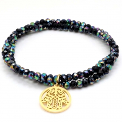 Stainless steel women's jewelry beaded bracelet wholesale