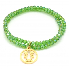 Stainless steel women's jewelry beaded bracelet wholesale
