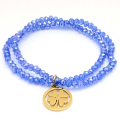 Stainless steel women's jewelry beaded bracelet wholesale