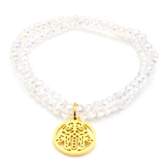 Stainless steel women's jewelry beaded bracelet wholesale