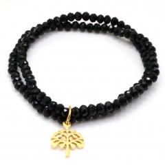 Stainless steel women's jewelry beaded bracelet wholesale