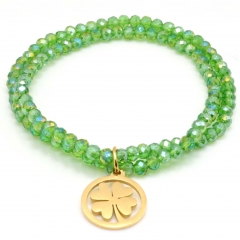 Stainless steel women's jewelry beaded bracelet wholesale