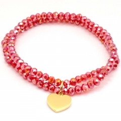 Stainless steel women's jewelry beaded bracelet wholesale