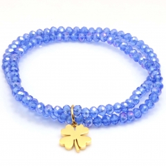 Stainless steel women's jewelry beaded bracelet wholesale