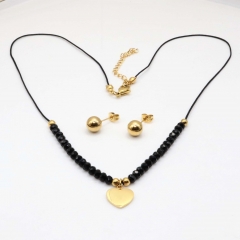 Stainless steel jewelry set, necklace and earrings wholesale