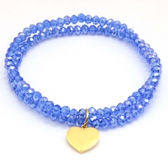 Stainless steel women's jewelry beaded bracelet wholesale