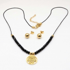 Stainless steel jewelry set, necklace and earrings wholesale