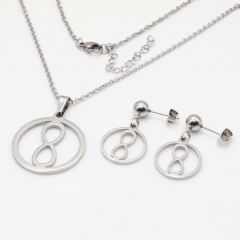 Stainless steel jewelry set, necklace and earrings wholesale