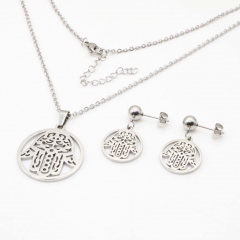 Stainless steel jewelry set, necklace and earrings wholesale
