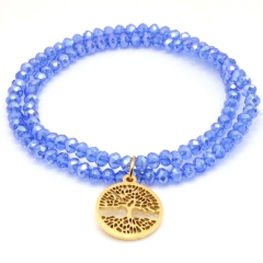 Stainless steel women's jewelry beaded bracelet wholesale