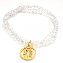 Stainless steel women's jewelry beaded bracelet wholesale
