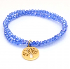 Stainless steel women's jewelry beaded bracelet wholesale