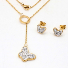 Stainless steel jewelry set Necklace and earrings Wholesale