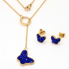 Stainless steel jewelry set Necklace and earrings Wholesale