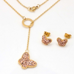 Stainless steel jewelry set Necklace and earrings Wholesale