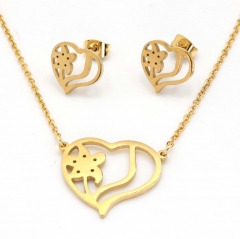 Stainless steel jewelry set Necklace and earrings Wholesale