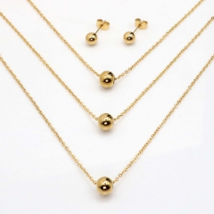 Stainless steel jewelry set Necklace and earrings Wholesale