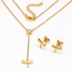Stainless steel jewelry set Necklace and earrings Wholesale