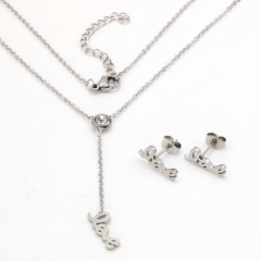 Stainless steel jewelry set Necklace and earrings Wholesale