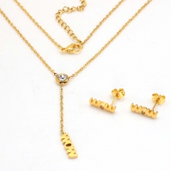 Stainless steel jewelry set Necklace and earrings Wholesale