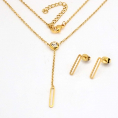 Stainless steel jewelry set Necklace and earrings Wholesale