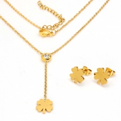 Stainless steel jewelry set Necklace and earrings Wholesale