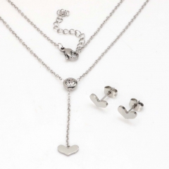 Stainless steel jewelry set Necklace and earrings Wholesale