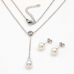 Stainless steel jewelry set Necklace and earrings Wholesale