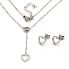 Stainless steel jewelry set Necklace and earrings Wholesale