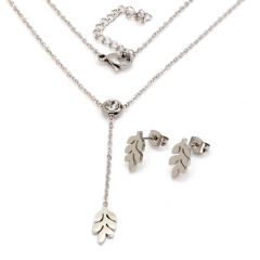 Stainless steel jewelry set Necklace and earrings Wholesale
