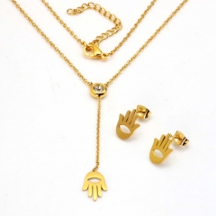 Stainless steel jewelry set Necklace and earrings Wholesale