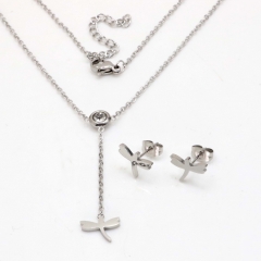 Stainless steel jewelry set Necklace and earrings Wholesale