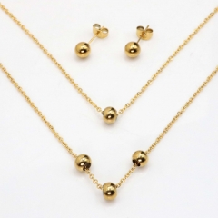 Stainless steel jewelry set Necklace and earrings Wholesale