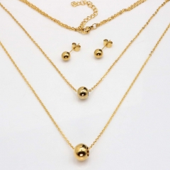 Stainless steel jewelry set Necklace and earrings Wholesale
