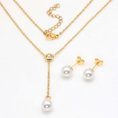 Stainless steel jewelry set Necklace and earrings Wholesale
