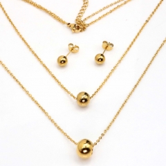 Stainless steel jewelry set Necklace and earrings Wholesale