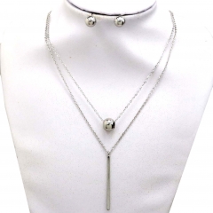 Stainless steel jewelry set Necklace and earrings Wholesale