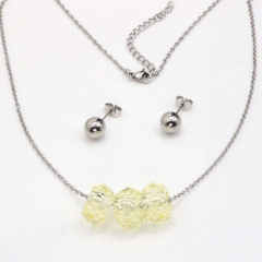 Stainless steel jewelry set Necklace and earrings Wholesale