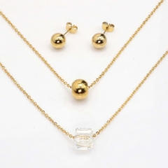 Stainless steel jewelry set Necklace and earrings Wholesale